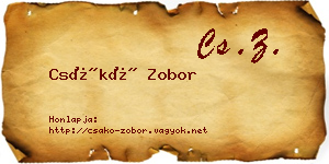 Csákó Zobor névjegykártya